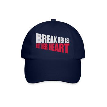 break her bed Zitat - Baseballkappe - Blau/Blau - Vorne