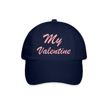 My Valentine Design in rosa - Baseballkappe - Blau/Blau - Vorne