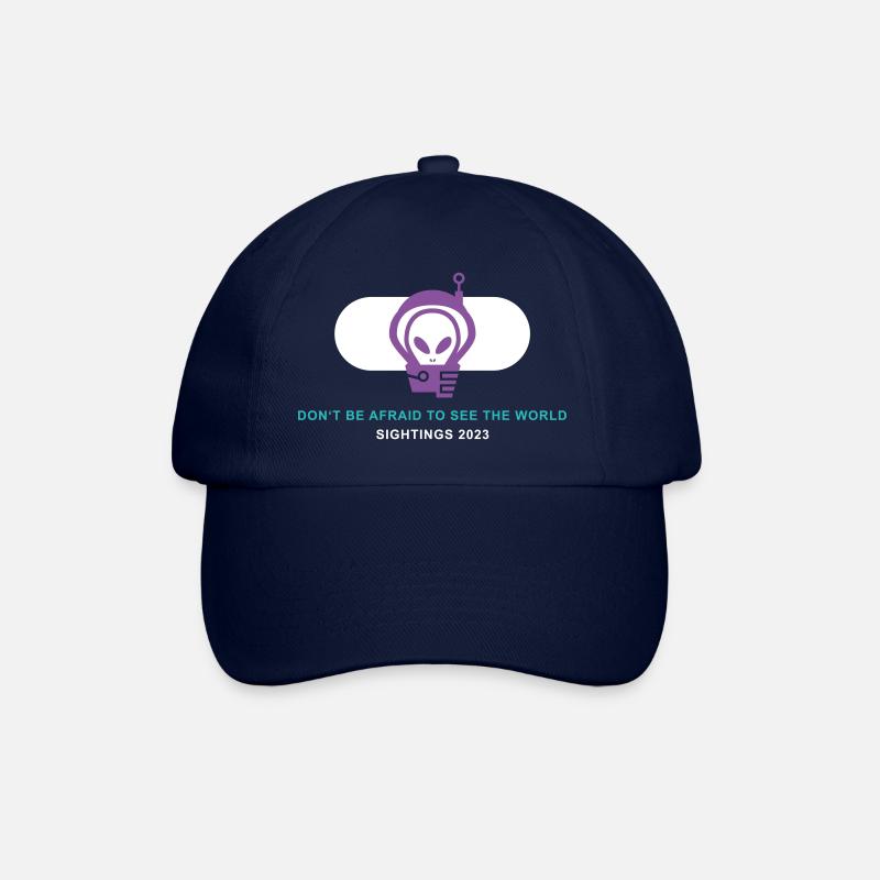 Cylindrical UFO with rounded ends - Baseball Cap - blue/blue
