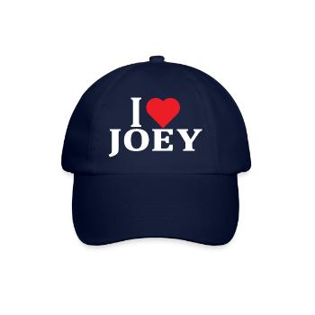 T-Shirt Name I love Joey T-Shirt Geschenkidee - Baseballkappe - Blau/Blau - Vorne