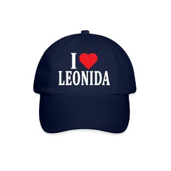 nom du t-shirt J’adore Leonida idée cadeau t-shirt - Casquette classique - bleu/bleu - Devant