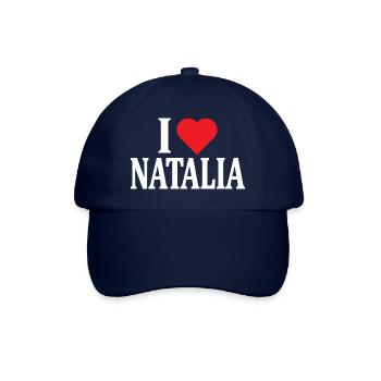 t-shirt name I love Natalia t-shirt gift idea - Baseball Cap - blue/blue - Front