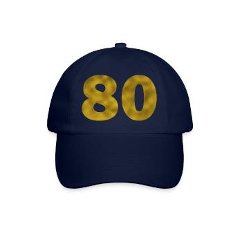 Anniversaire 80 ans - Casquette classique - bleu/bleu - Devant