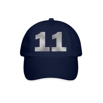 Anniversaire 11 ans - Casquette classique - bleu/bleu - Devant