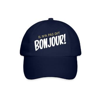 Il n'a pas dit bonjour! - Casquette classique - bleu/bleu - Devant
