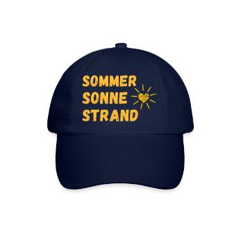 Sommer - Sonne - Strand - Endlich Urlaubszeit! - Baseballkappe - Blau/Blau - Vorne