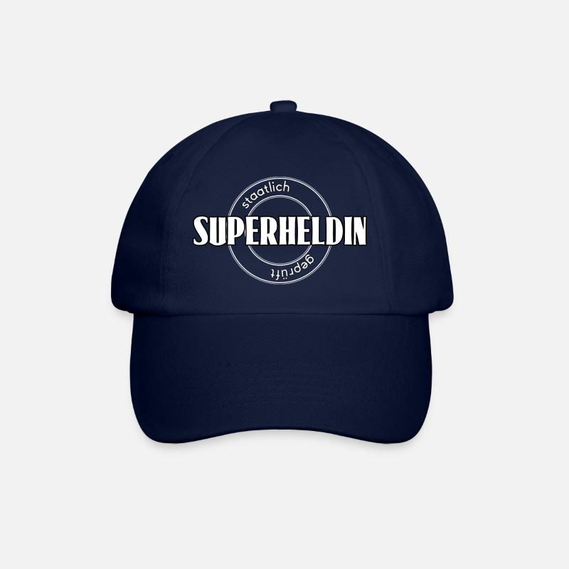 Superheldin - Baseballkappe - Blau/Blau