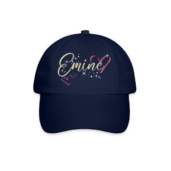 Emine nom Prénom Calligraphie coeur - Casquette classique - bleu/bleu - Devant