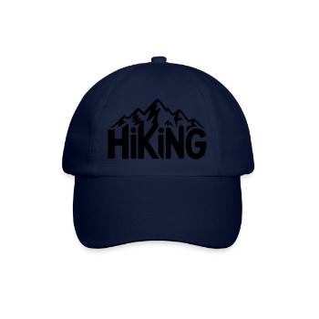 Hiking Typography- Hiking Design - Baseball Cap - blue/blue - Front