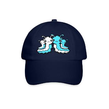 Caterpillar Family Parents Mom Dad Kids Siblings - Baseball Cap - blue/blue - Front