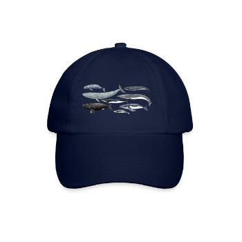 Whales - Whales - Baleines - Mysticeti - Baseball Cap - blue/blue - Front
