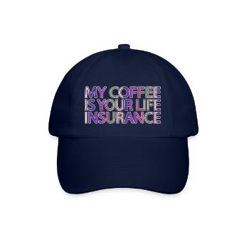 funny sayings office morning coffeebean sayings - Baseballkappe - Blau/Blau - Vorne
