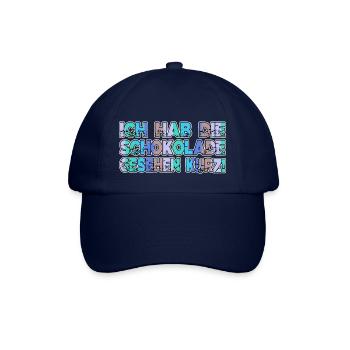 süß geburtstag cooler spruch schokolade geschenk - Baseballkappe - Blau/Blau - Vorne