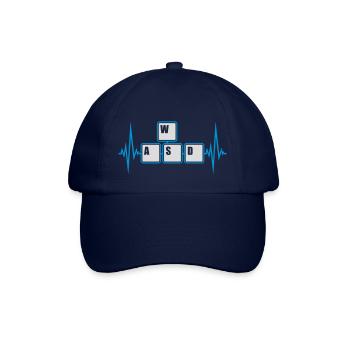 Touches du clavier WASD de l’ordinateur - Casquette classique - bleu/bleu - Devant