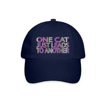 kitty animals awesome joke funny quote birthday - Baseballkappe - Blau/Blau - Vorne