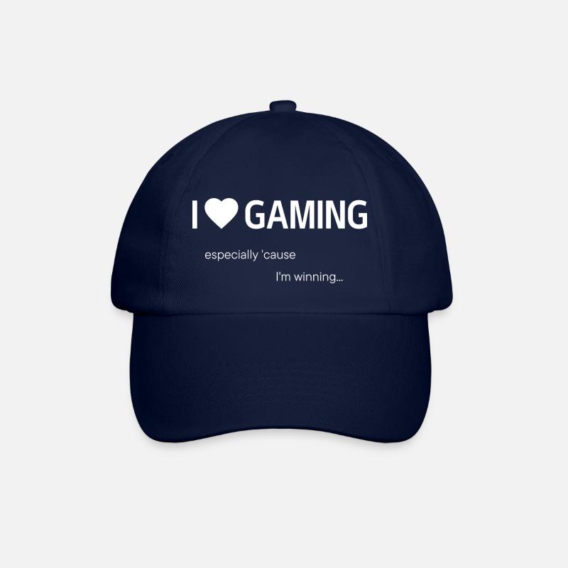 I love Gaming - Baseballkappe - Blau/Blau