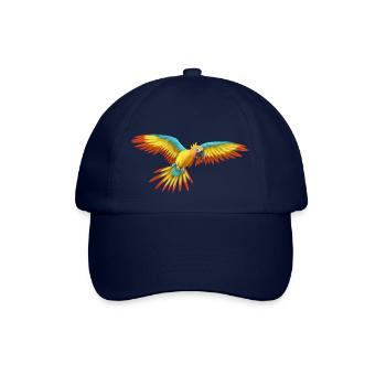 Papagei Ara fliegt bunt Vogel - Baseballkappe - Blau/Blau - Vorne