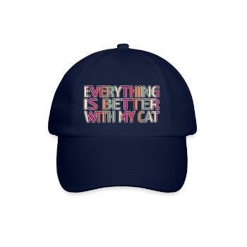 present animal lover funny quote anti bow tie - Baseballkappe - Blau/Blau - Vorne