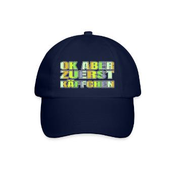 Caffeine Coffee Bean Working Quote Coffee Pot - Baseball Cap - blue/blue - Front