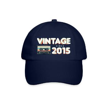 Vintage 2015 Retro Vintage Nostalgic Birthday - Baseball Cap - blue/blue - Front