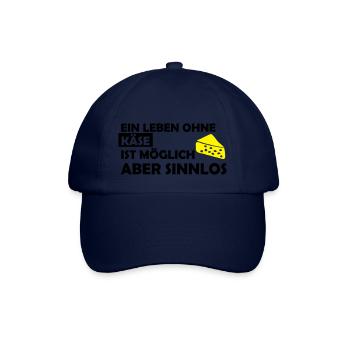 ein leben ohne käse - Baseballkappe - Blau/Blau - Vorne