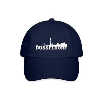 Düsseldorf Deutschland Skyline Hauptstadt Geschenk - Baseballkappe - Blau/Blau - Vorne