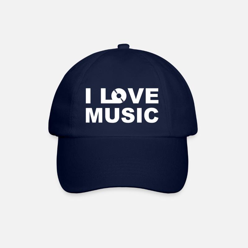 I love Music - Baseballkappe - Blau/Blau