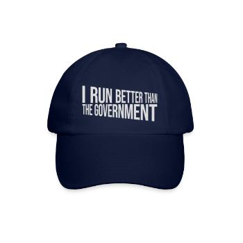 run better than government - Baseballkappe - Blau/Blau - Vorne