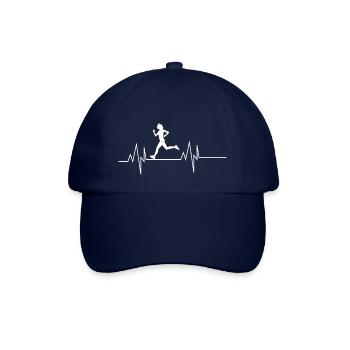 Running Woman Heartbeat - Baseball Cap - blue/blue - Front