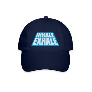 inhale exhale yoga Zitat - Baseballkappe - Blau/Blau - Vorne