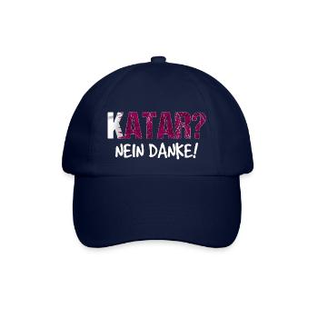 Katar Boykott Spruch Geschenk - Baseballkappe - Blau/Blau - Vorne