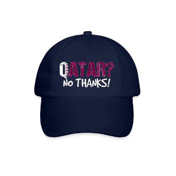 Qatar Boycott Flag Gift - Baseball Cap - blue/blue - Front