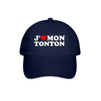 J' aime mon tonton cadeau oncle coeur rouge - Casquette classique - bleu/bleu - Devant