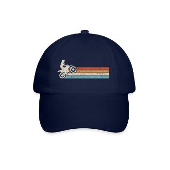 Motocross Moto Rétro Supermotard - Casquette classique - bleu/bleu - Devant