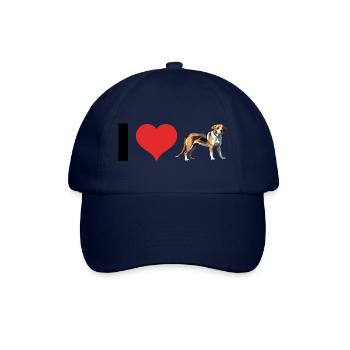 I love Beagles - Pet Design - Baseballkappe - Blau/Blau - Vorne