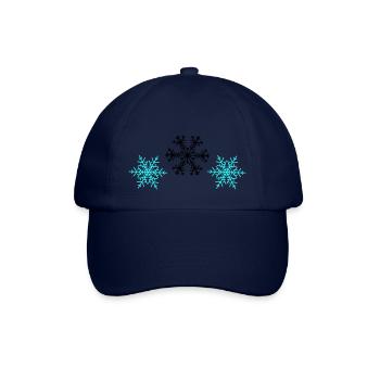 Schneeflocken - Baseballkappe - Blau/Blau - Vorne