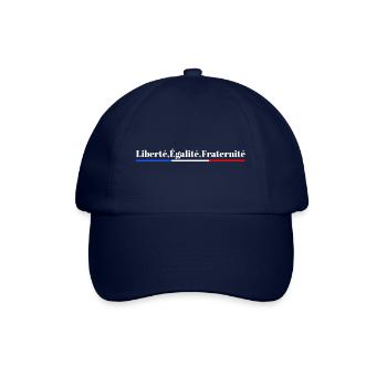 Liberté, Égalité, Fraternité - Baseballkappe - Blau/Blau - Vorne