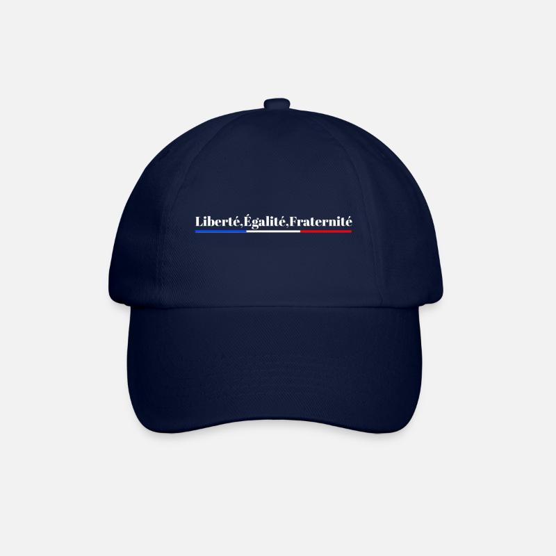 Liberté, Égalité, Fraternité - Baseballkappe - Blau/Blau