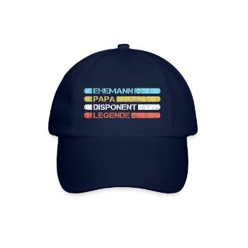 Papa der Disponent - Baseballkappe - Blau/Blau - Vorne