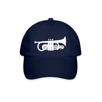 Cornet Cornet Musical Instrument - Baseball Cap - blue/blue - Front