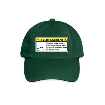 Warning - Baseball Cap - bottle green - Front