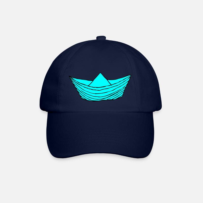 papierboot - Baseballkappe - Blau/Blau
