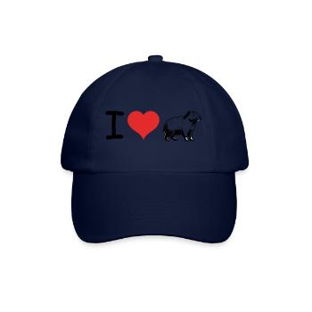 I love Capybara Quote - Pet Design - Baseballkappe - Blau/Blau - Vorne