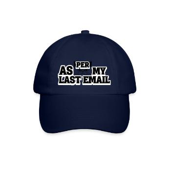 Laut meiner letzten E-Mail - Baseballkappe - Blau/Blau - Vorne