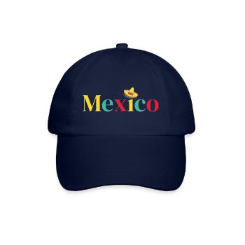 Typographie mexicaine colorée avec sombrero - Casquette classique - bleu/bleu - Devant