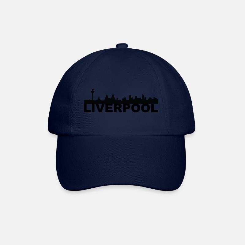 Liverpool England UK Skyline Gift Idea - Baseball Cap - blue/blue
