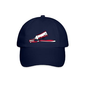Toothbrush shit poop comic face a - Baseball Cap - blue/blue - Front