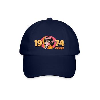 Jahrgang 1974 - Baseballkappe - Blau/Blau - Vorne