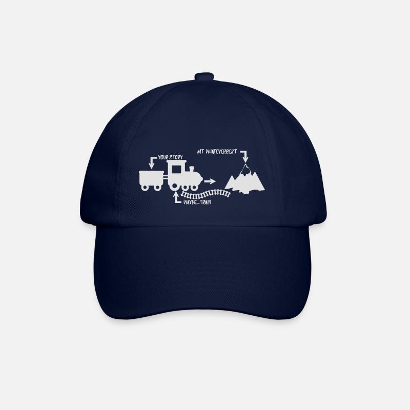 wayne train - Baseball Cap - blue/blue