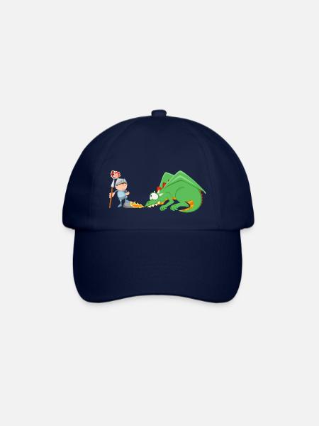 Ritter und Drache - Baseballkappe - Blau/Blau